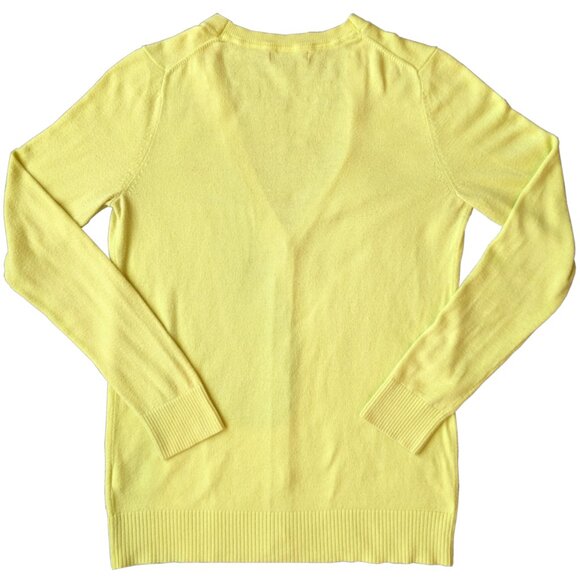 GAP Bright Yellow V-Neck Cardigan Sweater | S - Picture 3 of 5